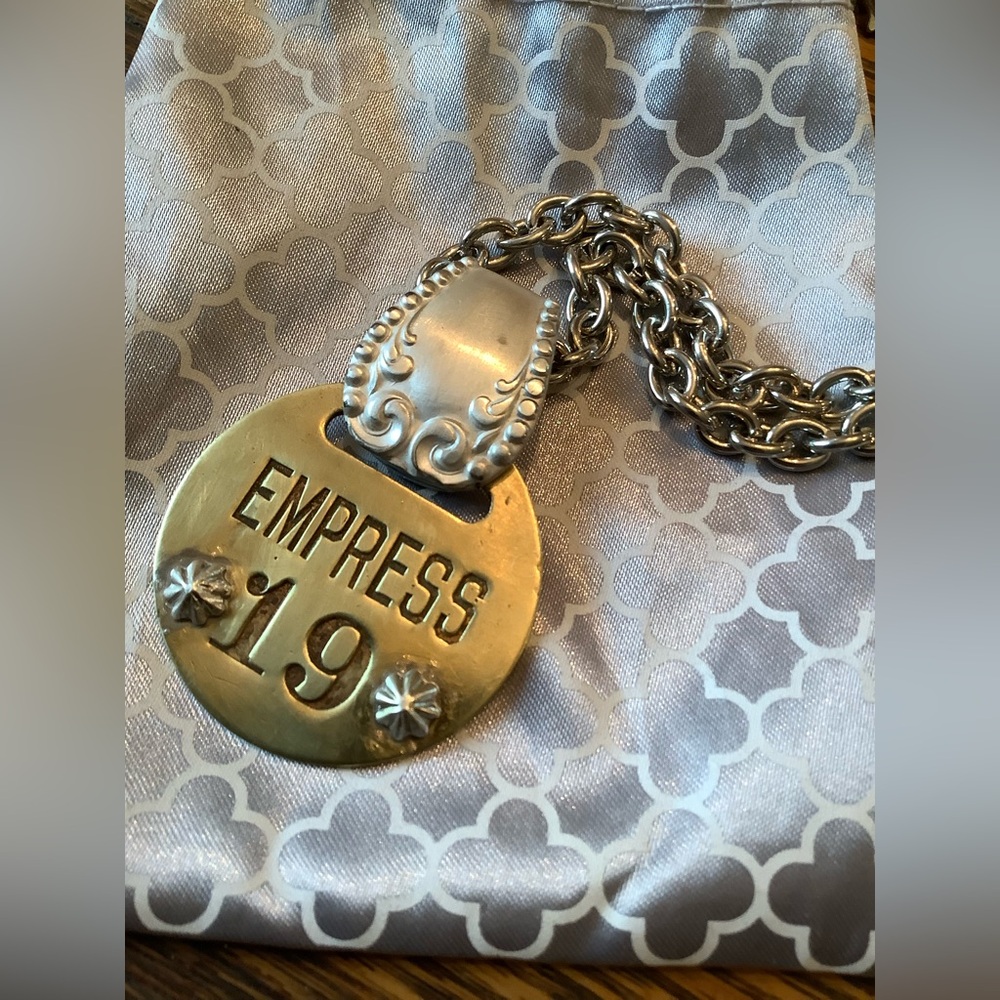 Antique brass necklace
